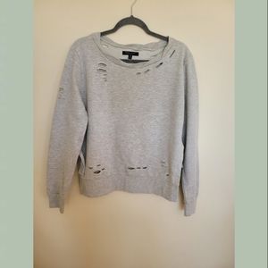 Gray Distressed Sweatshirt